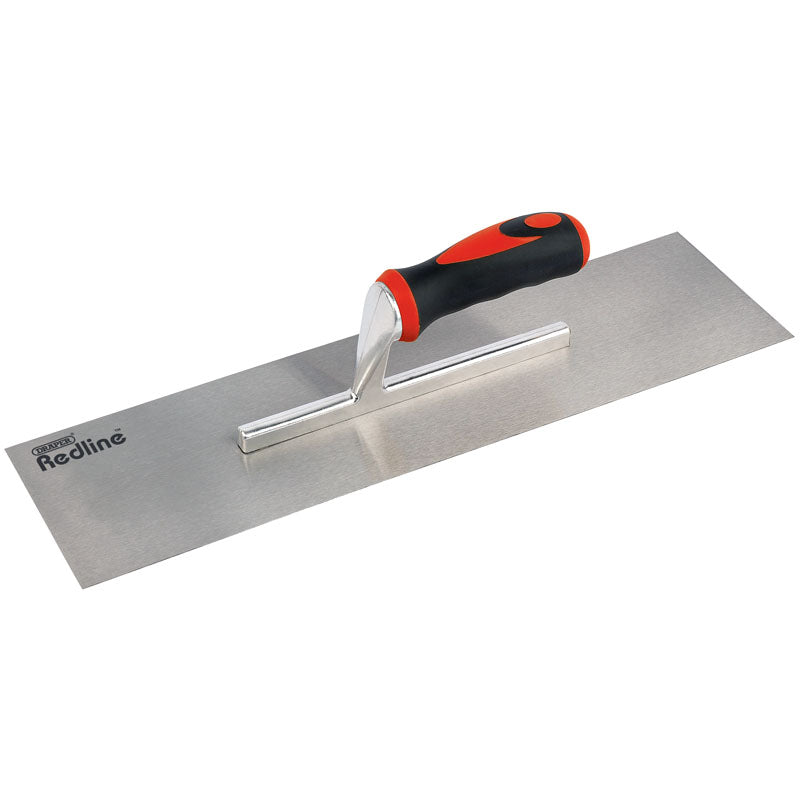 Draper 450mm Soft Grip Plastering Trowel Carbon Steel Blade Comfortable Handle