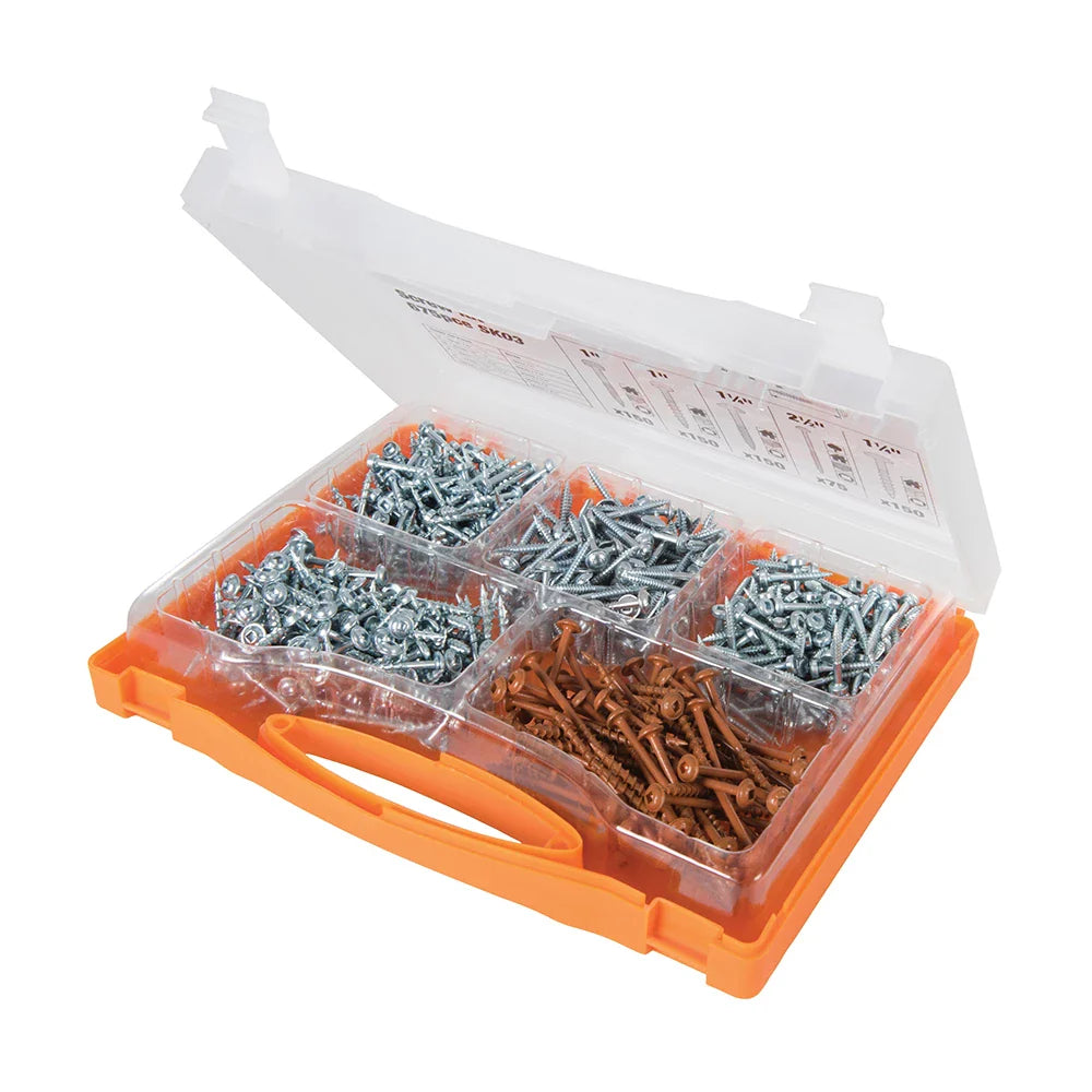 Triton Pocket-Hole Screw Kit 675 Pieces with Carry Case - Construction Projects