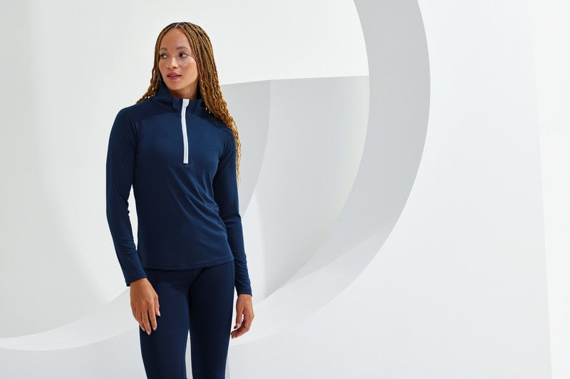 Women's TriDri Performance 1/4 Zip Long Sleeve Top Wicking Fabric XS-XL