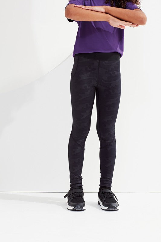 Kids TriDri Training Leggings Full Length Stretch Fabric Elastic Waistband
