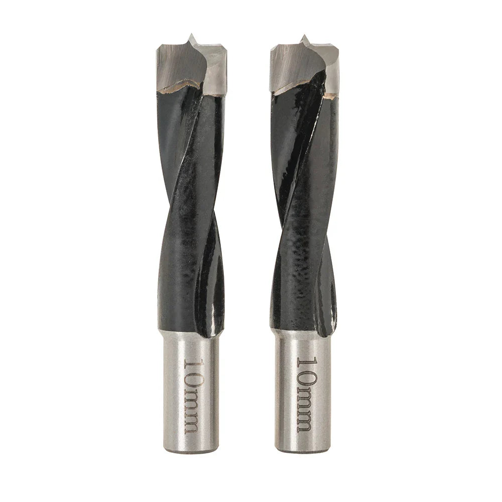 Triton Dowel Jointer Bits 10mm 2 Pack Tungsten Carbide Twin-Fluted Shank
