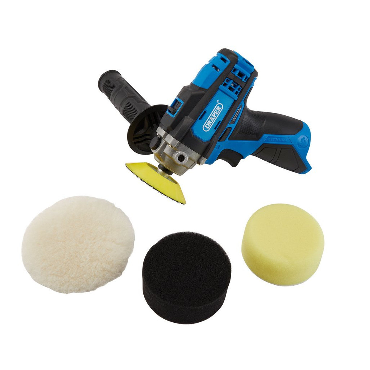 Draper 12V Cordless Car Polisher with 2-Speed Gearbox & Variable Speed
