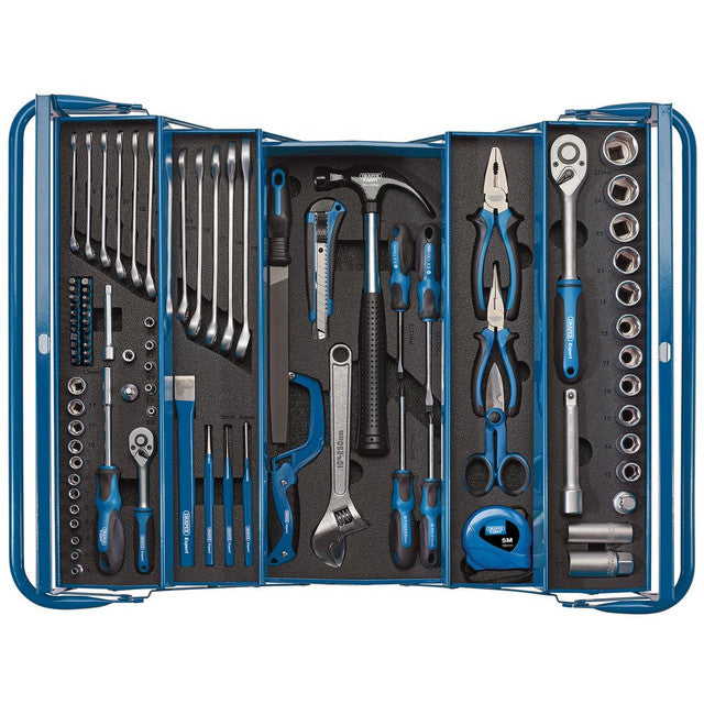 Draper Expert 90 Piece Tool Kit with Steel Cantilever Toolbox & Foam Inserts