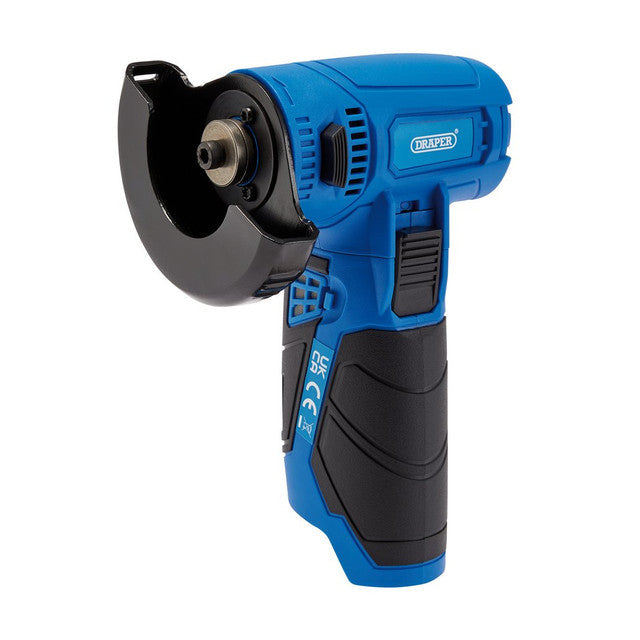 Draper 12V Brushless Angle Grinder Cut Off Tool Lightweight Compact Design
