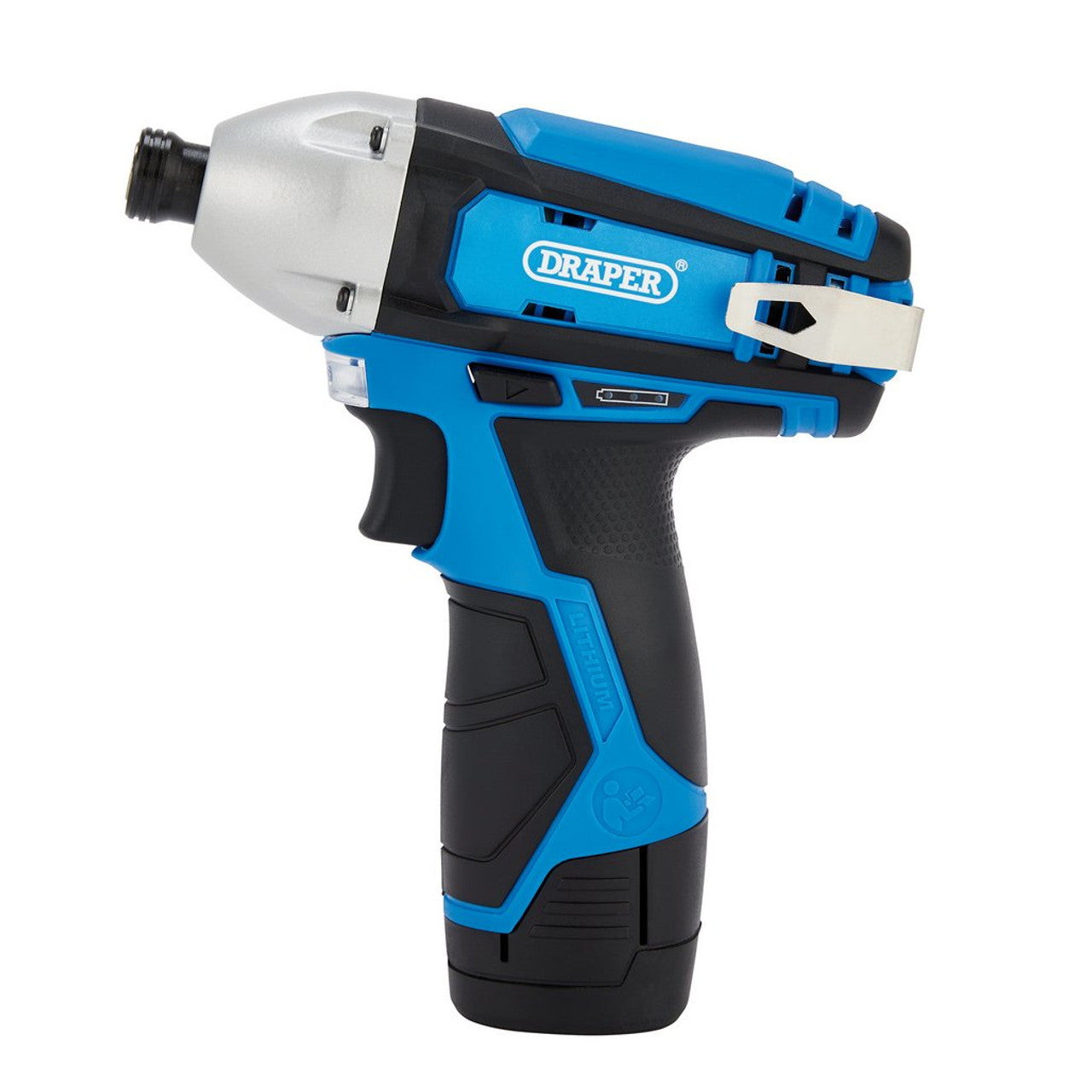 Draper 12V Impact Driver with 1/4" Hex, 1.5Ah Battery & Fast Charger