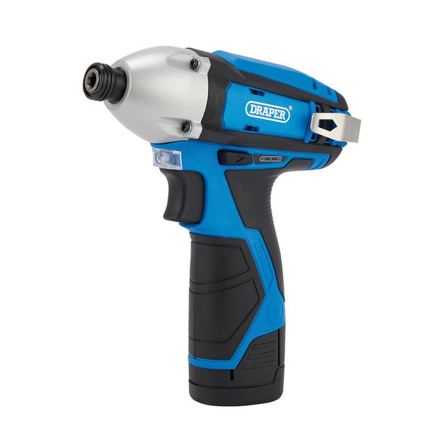 Draper 12V Impact Driver with 1/4" Hex, 1.5Ah Battery & Fast Charger