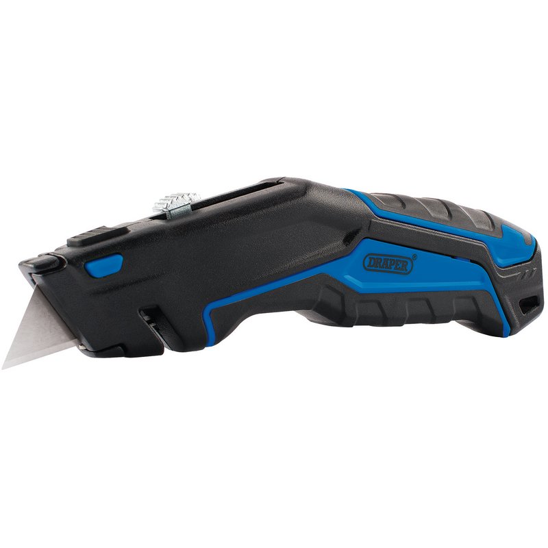 Draper Tools Retractable Trimming Knife with Blade Storage & 3 Blades