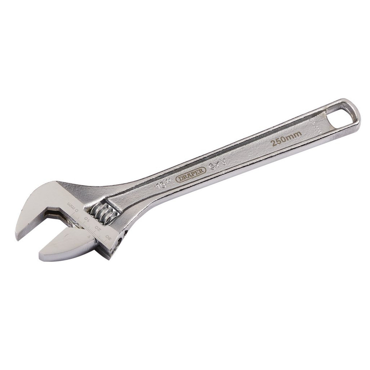 Draper Tools 250mm Adjustable Wrench Chrome Vanadium Steel with Laser Markings