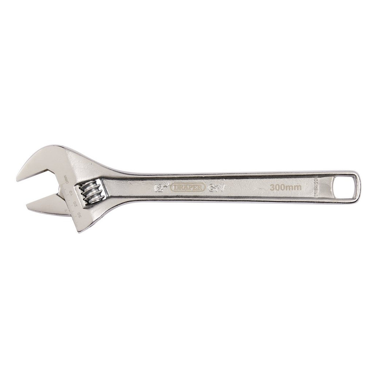 Draper Tools 300mm Adjustable Wrench Chrome Vanadium Steel with Laser Markings