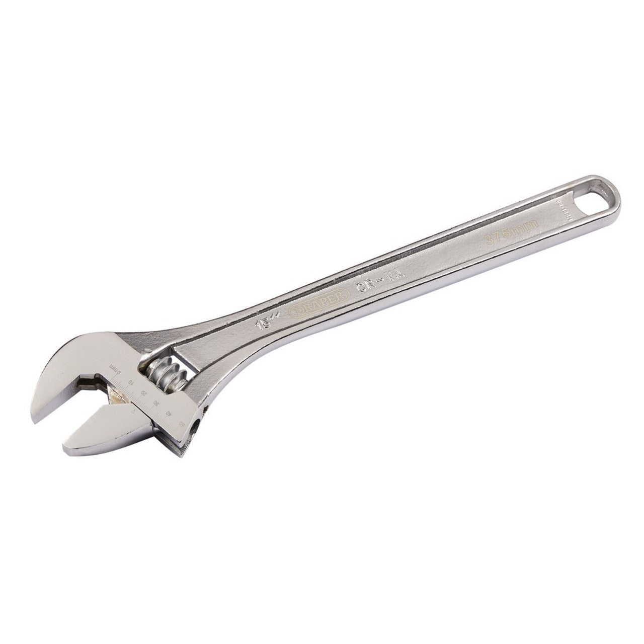 Draper Tools 375mm Adjustable Wrench Chrome Vanadium Steel with Laser Markings
