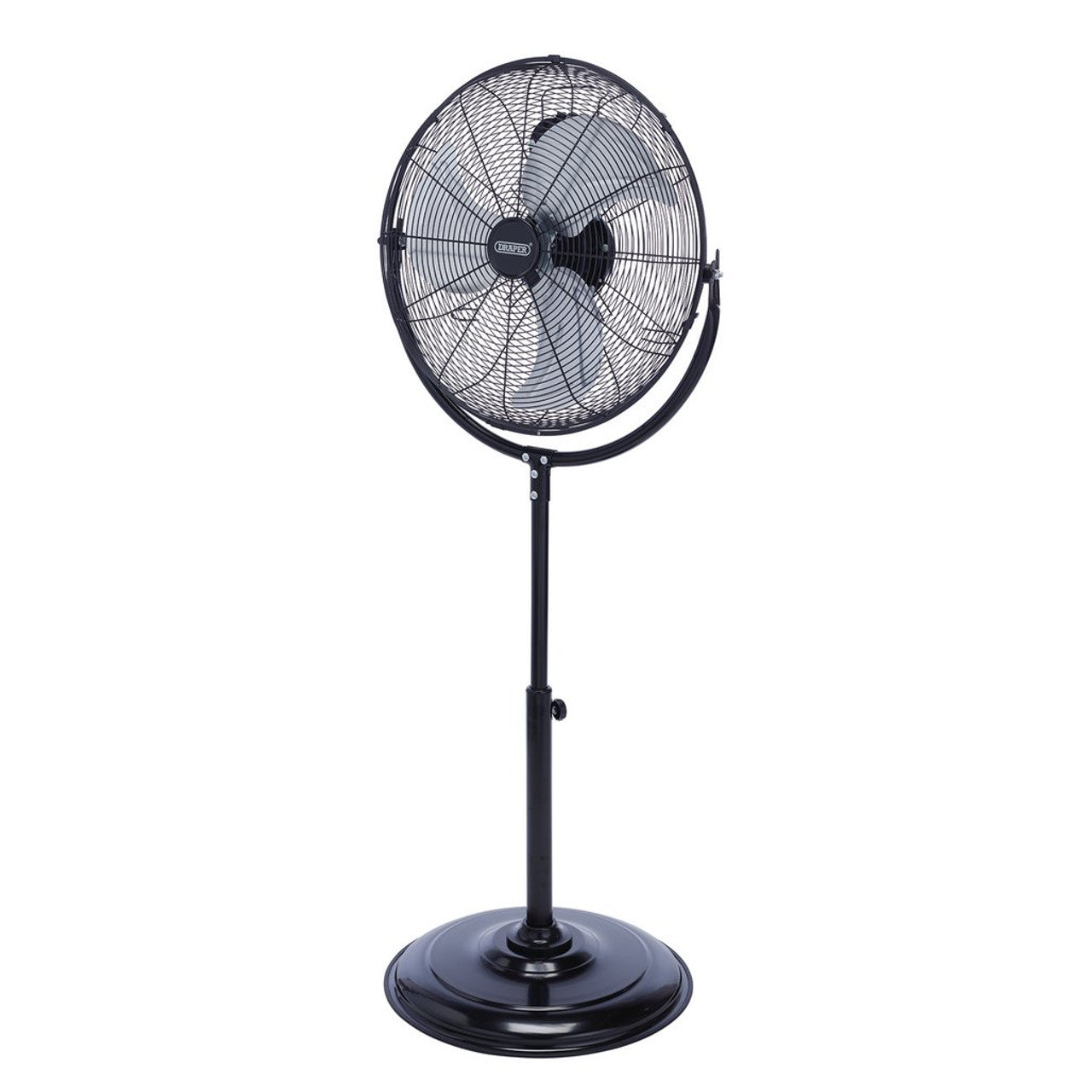 Draper 18" Pedestal Fan 120W High Velocity Adjustable Height Metal Cage