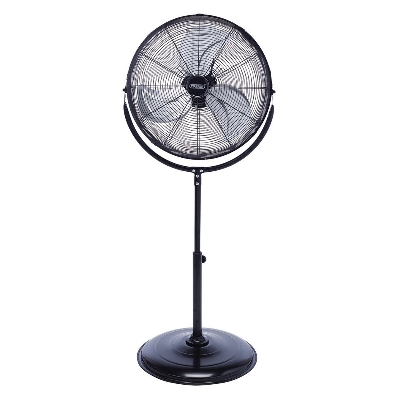Draper Tools 20" Pedestal Fan 120W High Velocity Adjustable Height Metal Cage