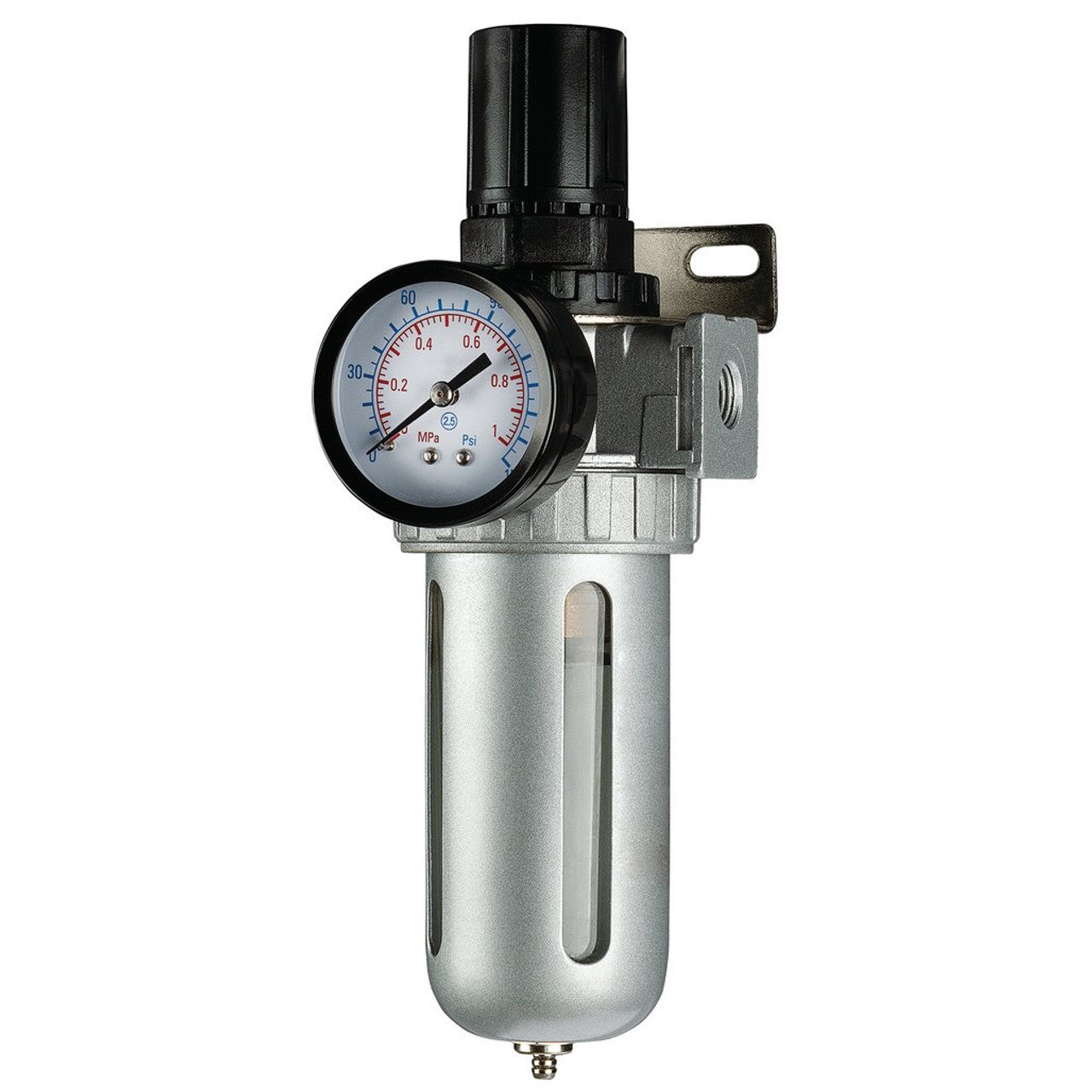 Draper Tools 1/4" BSP Filter Regulator Unit with 40-Micron Filter and Gauge