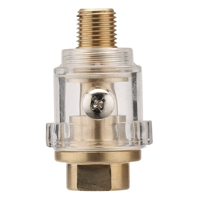 Draper Tools Mini In-Line Oiler for 1/4" BSP Tools Brass with Transparent Vessel