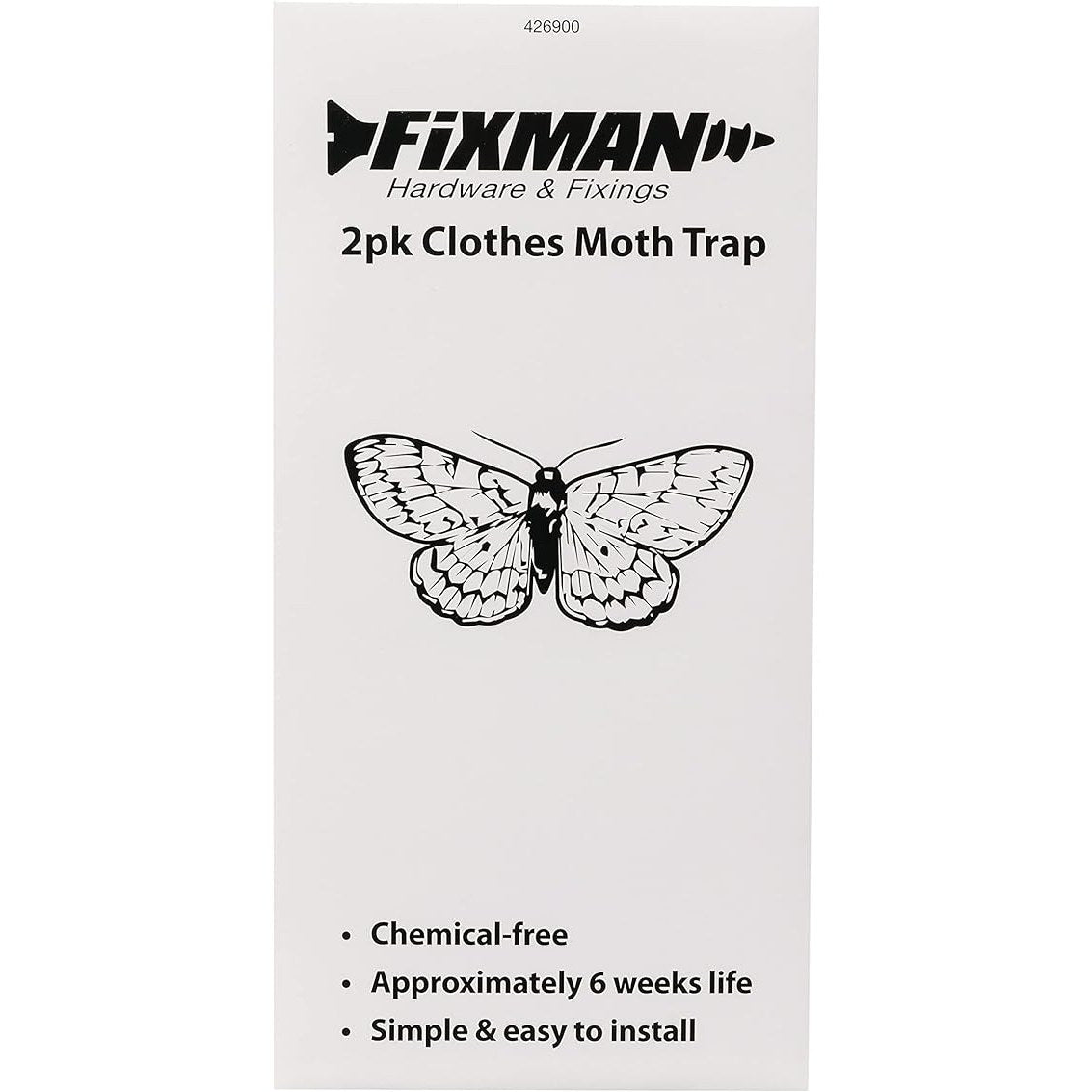 Fixman Clothes Moth Trap 2 Pack Chemical-Free Pheromone Glue Traps