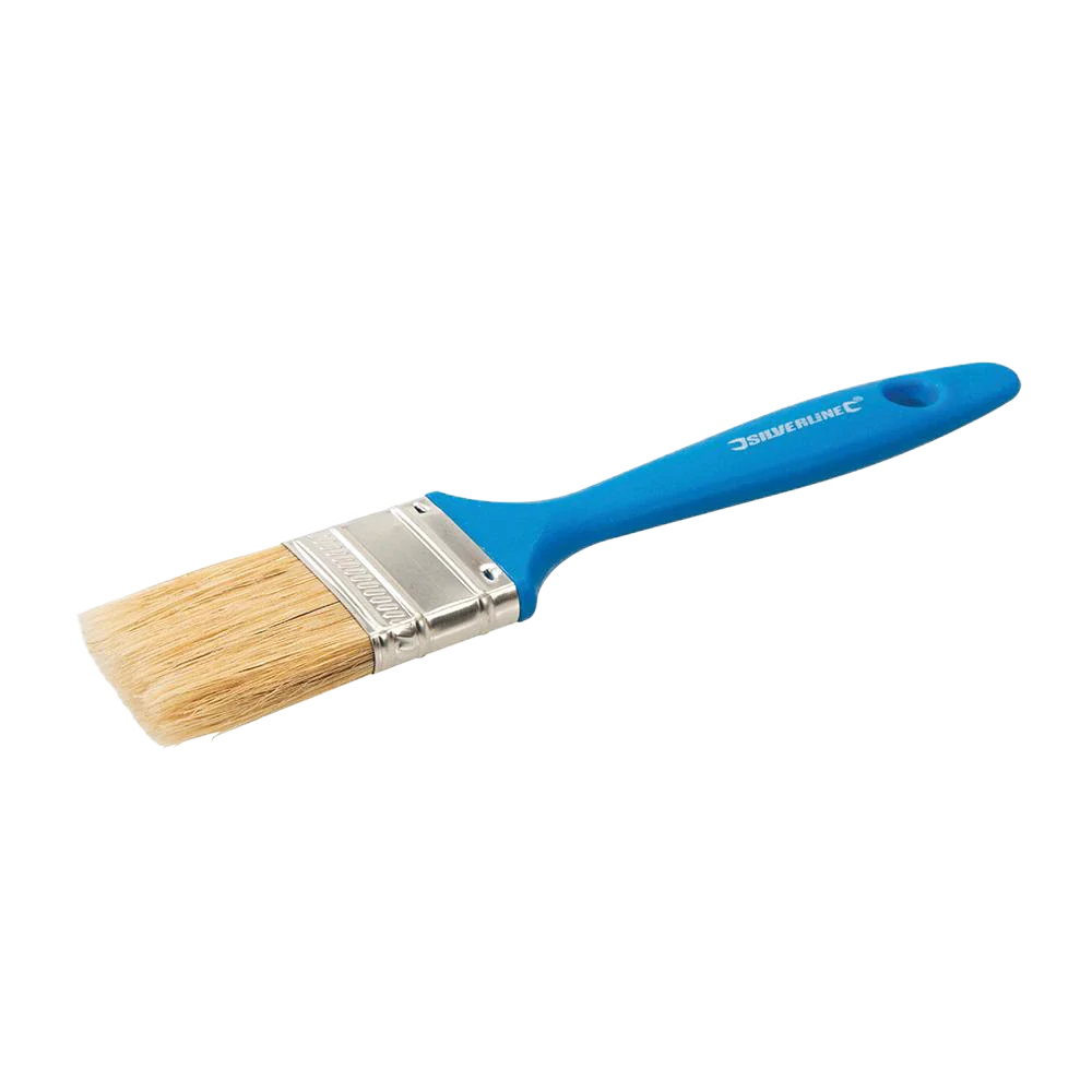 Silverline 12mm Disposable Paint Brush Pure Bristles Polymer Handle
