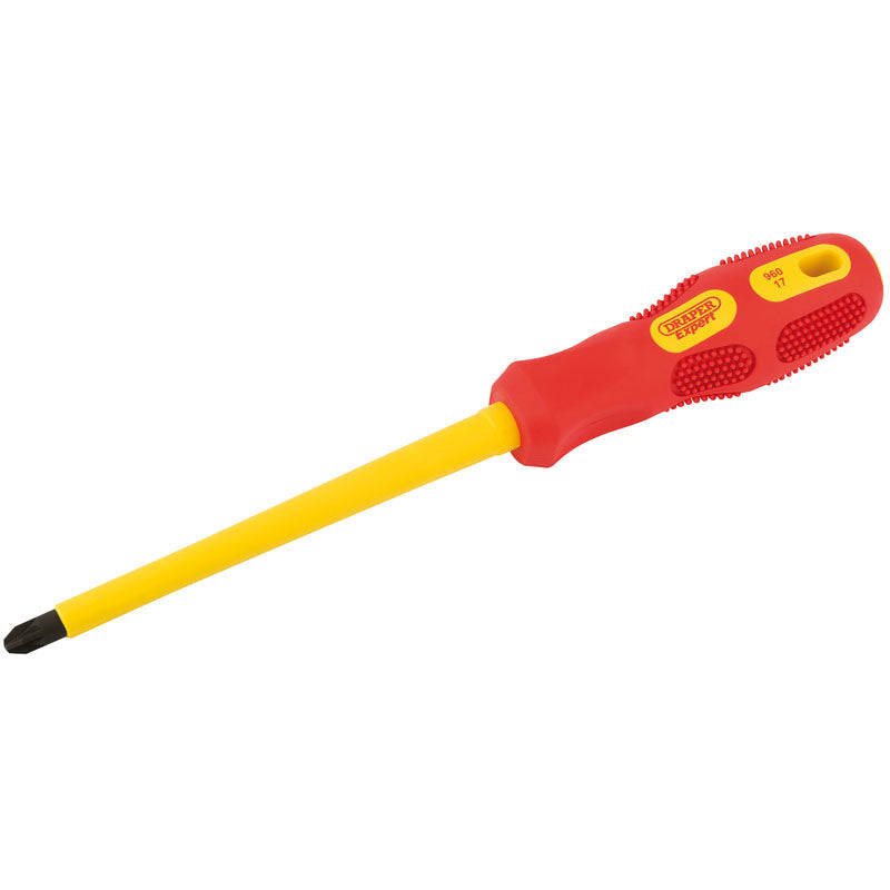 Draper No.3 150mm Insulated PZ Slot Screwdriver for Live Circuits EN 60900