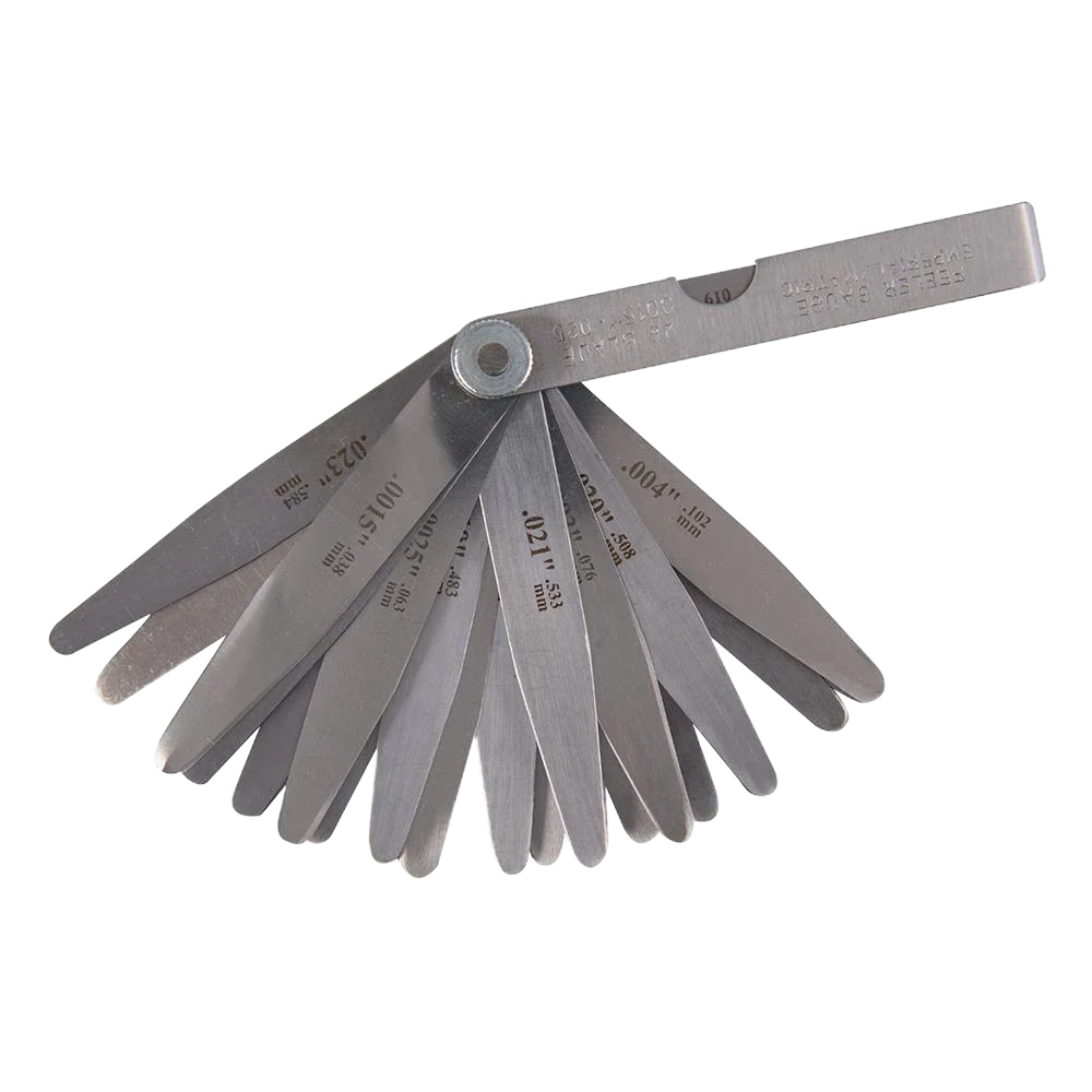 Silverline Feeler Gauge 26 Leaves 0.051-0.635mm Hardened Carbon Steel Tool