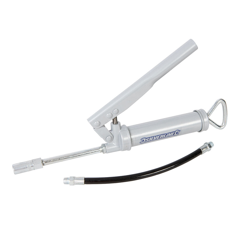 Silverline Mini Lever Action Grease Gun Heavy Duty Steel Compact Design