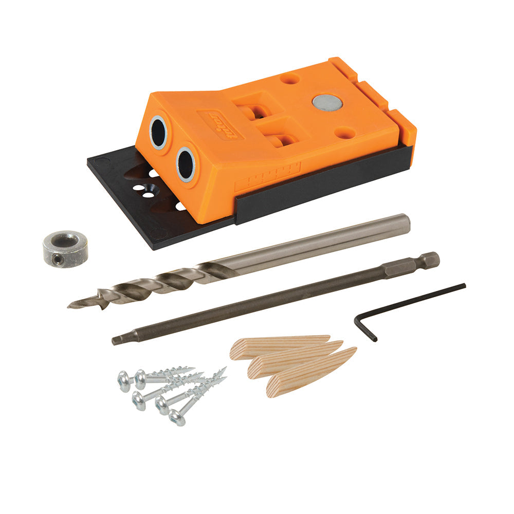 Triton Double Mini Pocket-Hole Jig Compact Design with Hardened Steel Guide