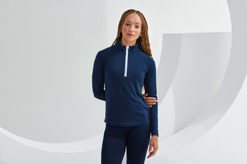 Women's TriDri Performance 1/4 Zip Long Sleeve Top Wicking Fabric XS-XL
