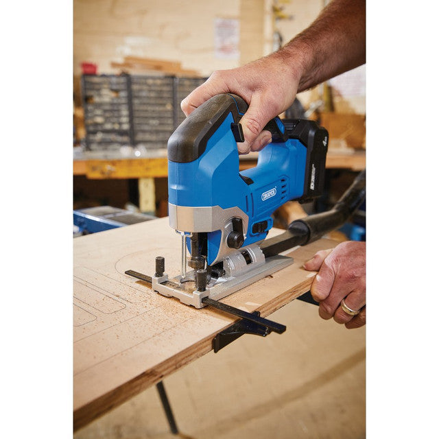 Draper Tools D20 20V Brushless Jigsaw Cordless with LED Worklight & Blades