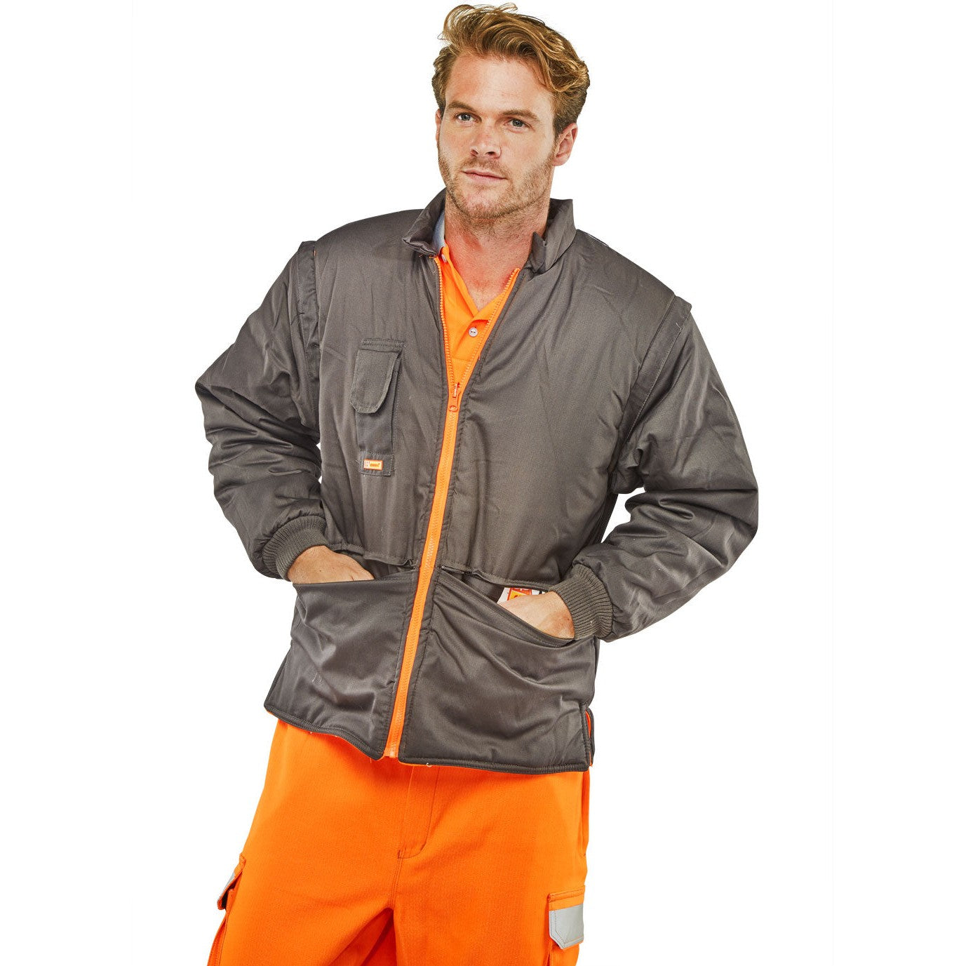 Beeswift Elsener 7-in-1 High Visibility Jacket with Removable Hood and Fleece