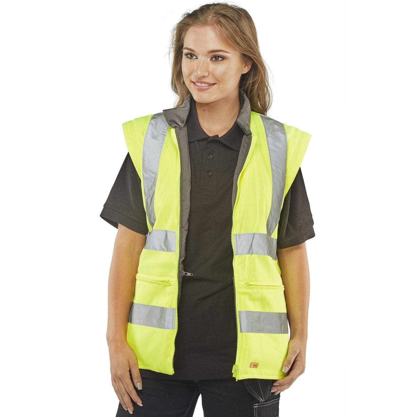 Beeswift Elsener 7-in-1 High Visibility Jacket with Removable Hood and Fleece