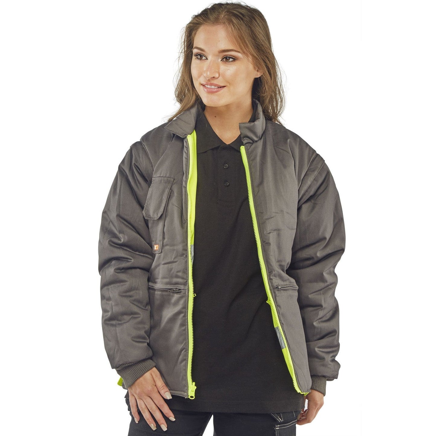 Beeswift Elsener 7-in-1 High Visibility Jacket with Removable Hood and Fleece