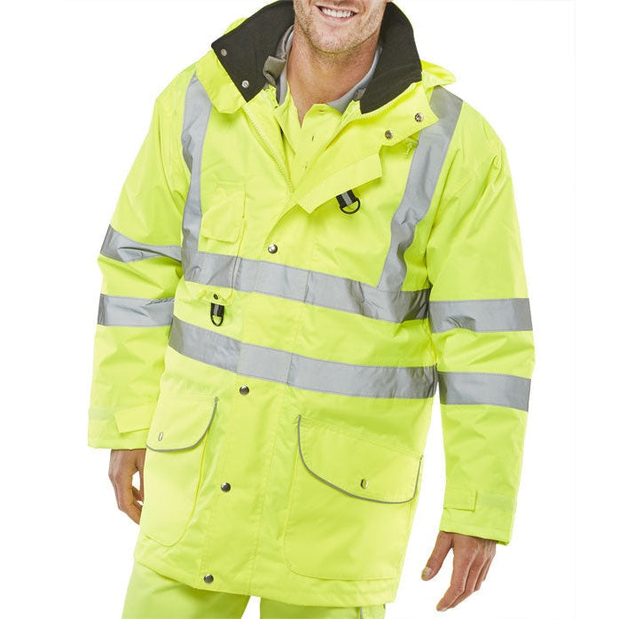 Beeswift Elsener 7-in-1 High Visibility Jacket with Removable Hood and Fleece