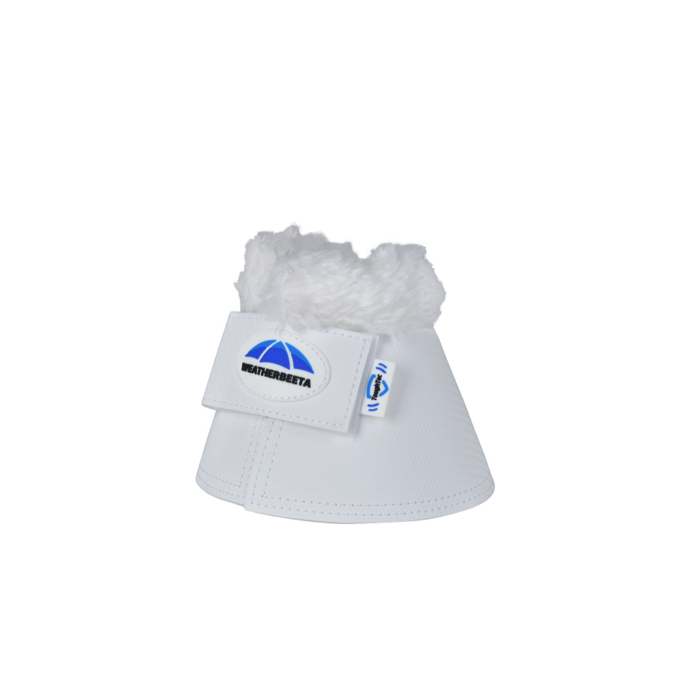 Weatherbeeta Tough-Tec Fleece Trim Bell Boots #colour_white