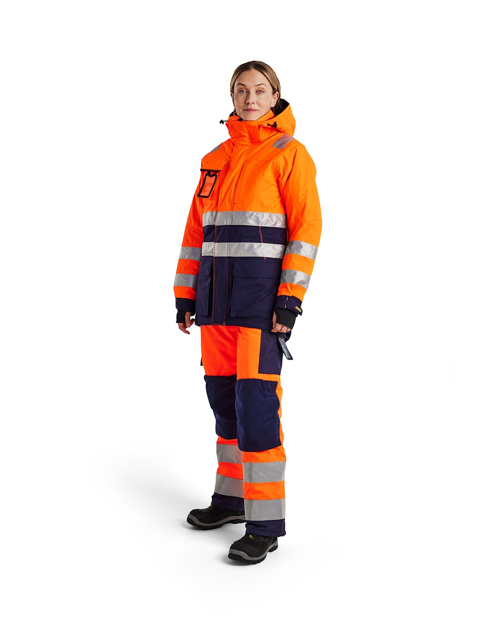 Blaklader Women's Hi-Vis Winter Parka 4472 Waterproof Insulated with Hood