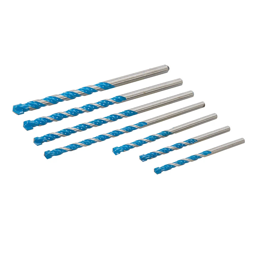 Silverline 7 Piece Multi Construction Drill Bit Set with Tungsten Carbide Tip