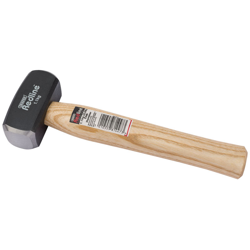Draper 1kg Club Hammer Forged Head Hardwood Shaft Polished Faces Tool