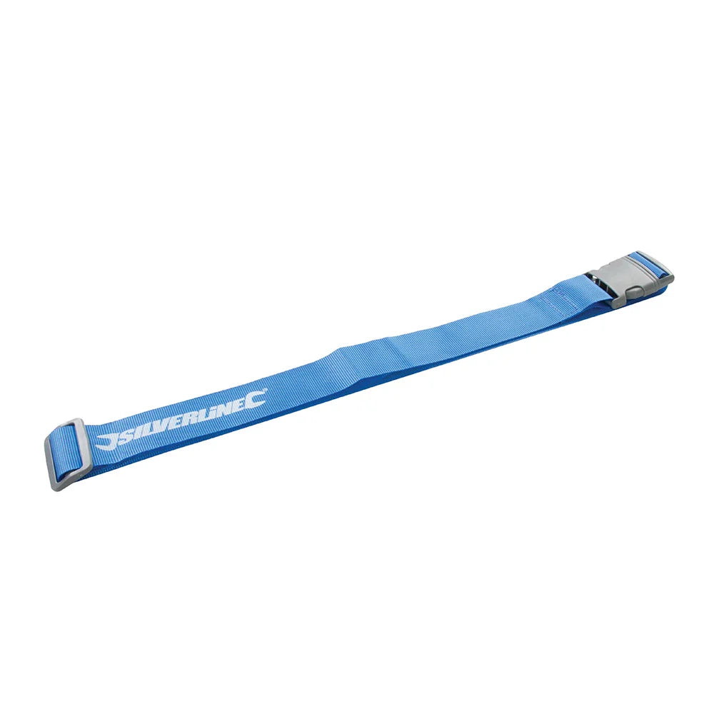 Silverline Luggage Strap Adjustable 1.1m to 1.8m Strong Polyester with Buckle