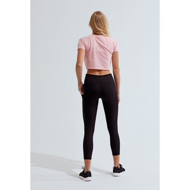 TriDri Women's Recycled Performance 7/8 Leggings with Pockets, Soft Stretch