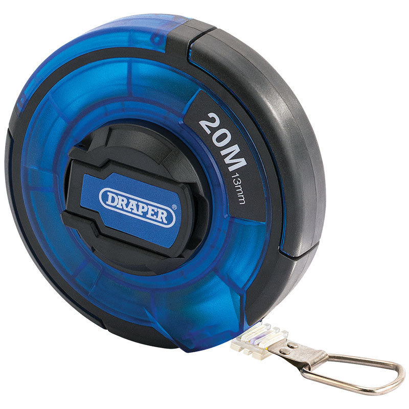 Draper 20M Steel Measuring Tape with Metric Imperial Graduations Rubber Bumper