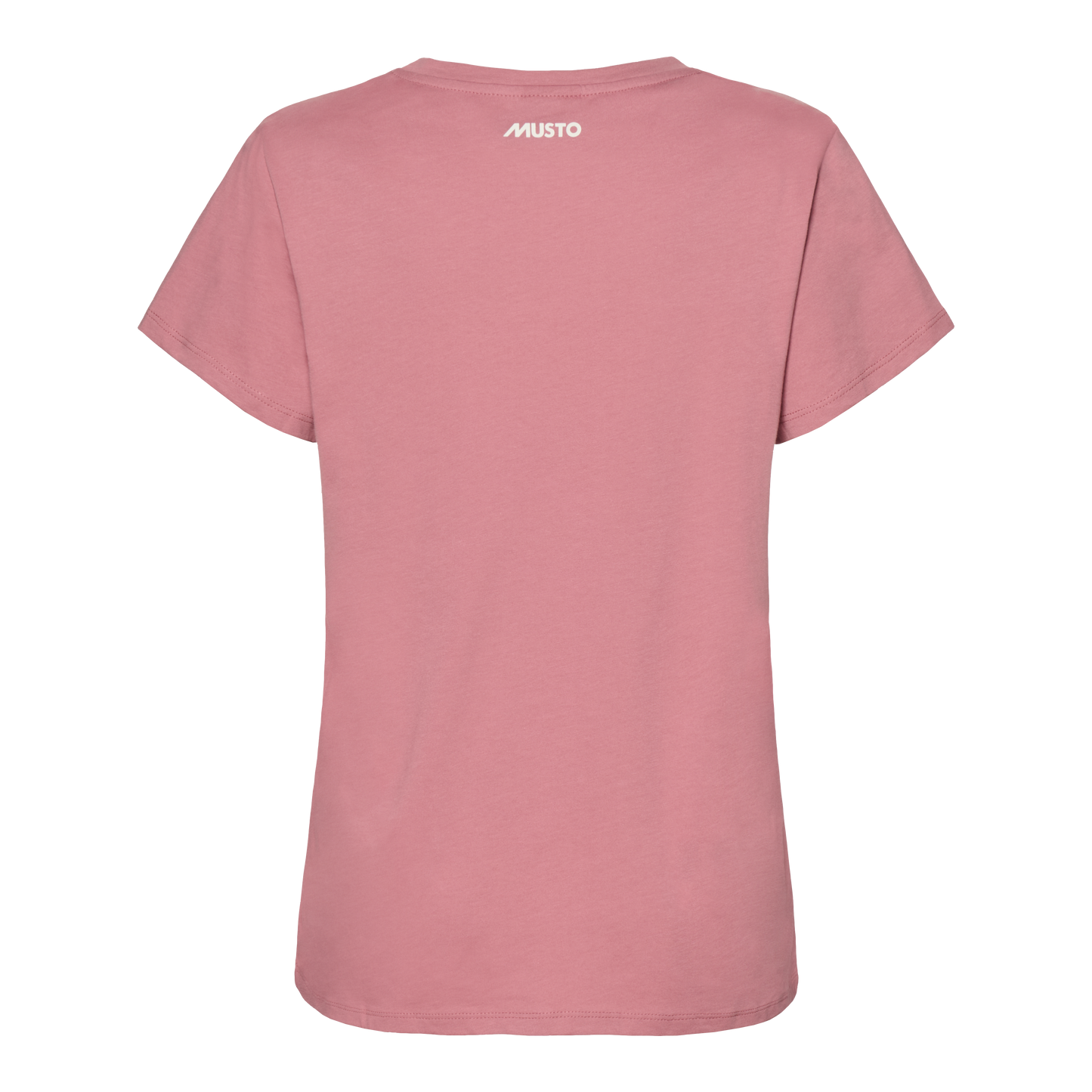 Musto Women's Original V Neck Short Sleeved T-Shirt #colour_pink-chalk