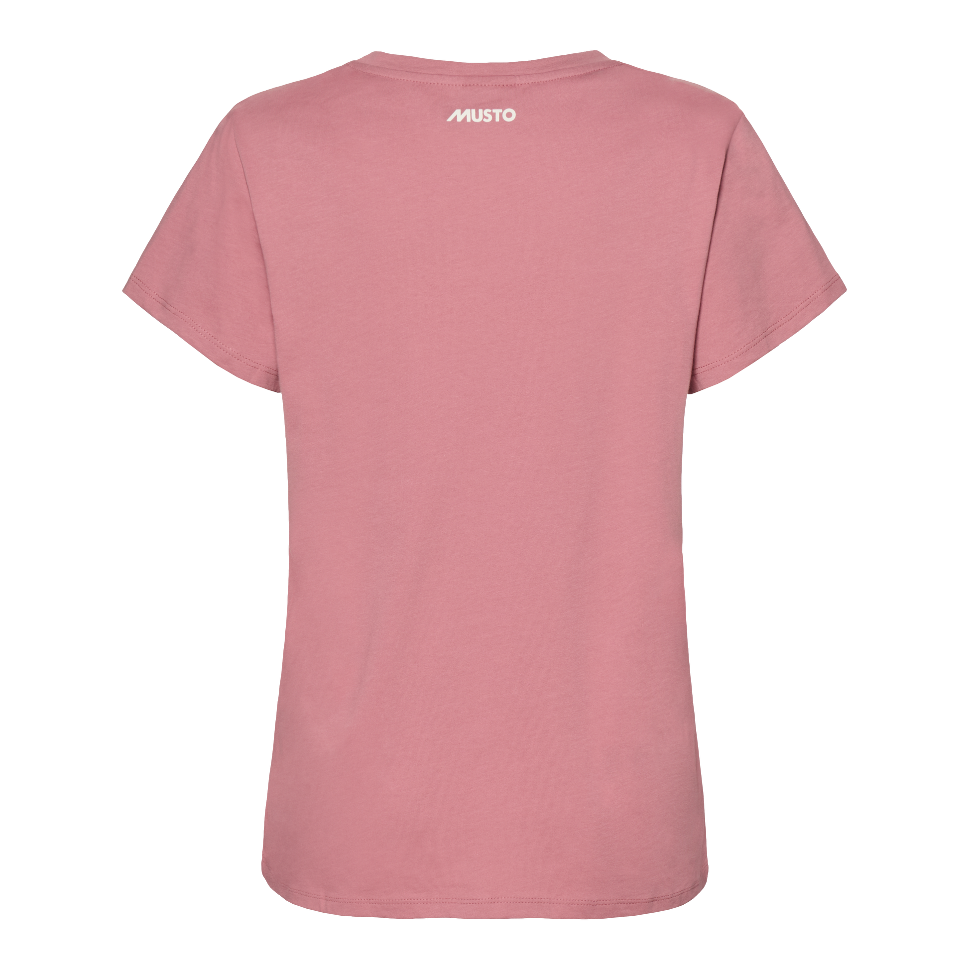 Musto Women's Original V Neck Short Sleeved T-Shirt #colour_pink-chalk