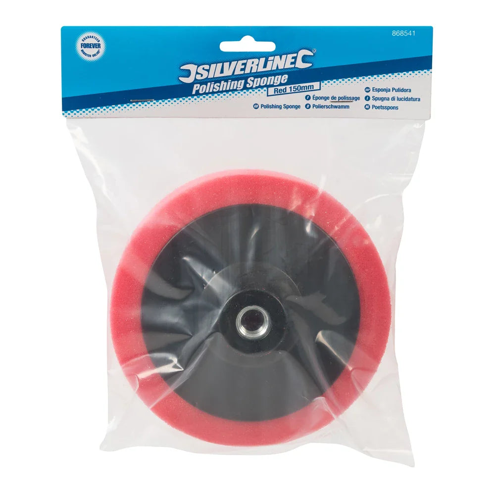 Silverline M14 Foam Polishing Head 150mm Ultra-Soft Red for Automotive Marine