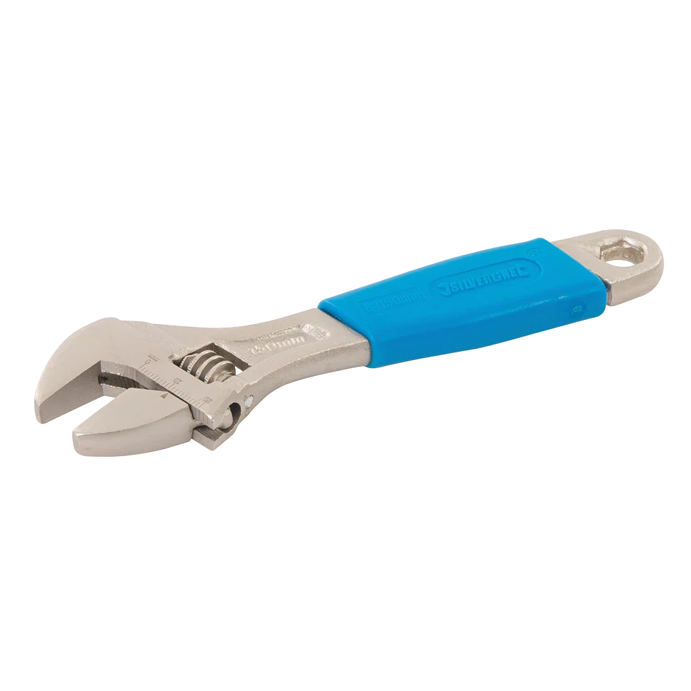 Silverline Adjustable Wrench 150mm 17mm Chrome-Plated Soft-Grip Handle