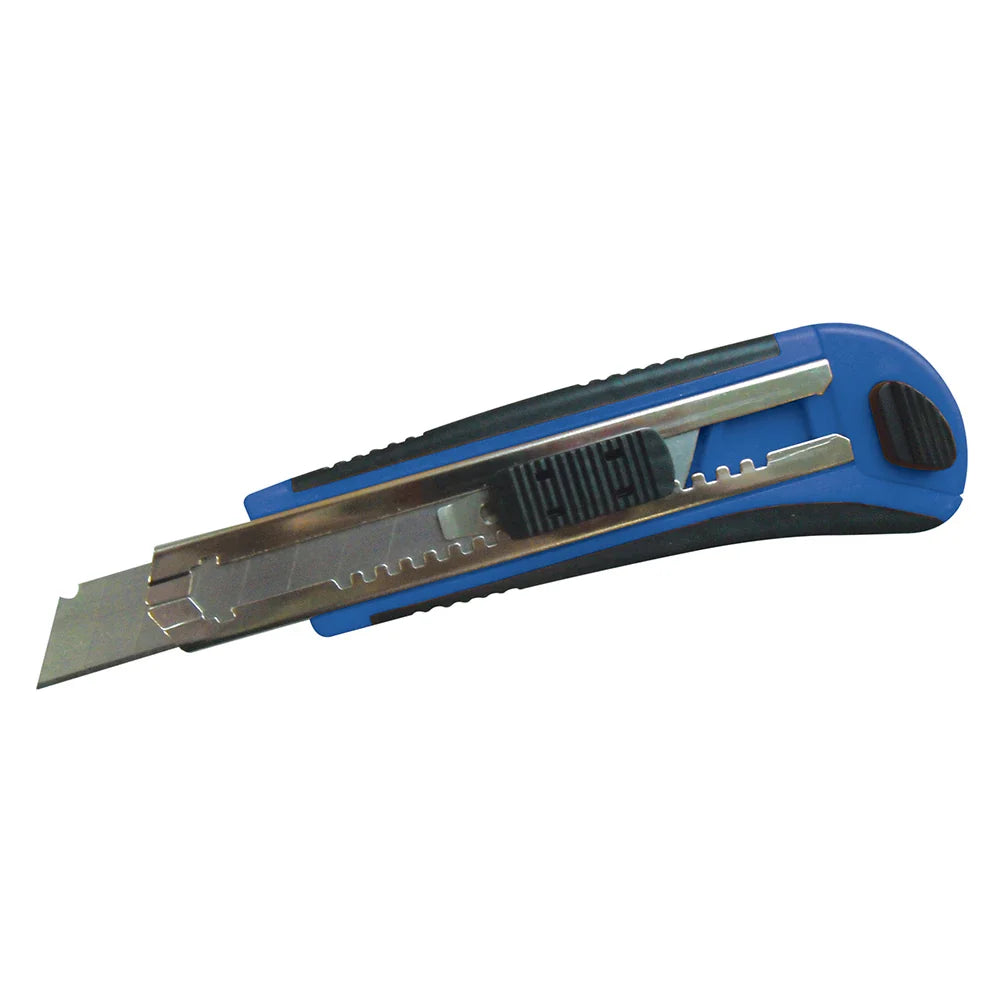 Silverline 18mm Auto Reload Snap-Off Knife with Anti-Slip Grip & Quick Change
