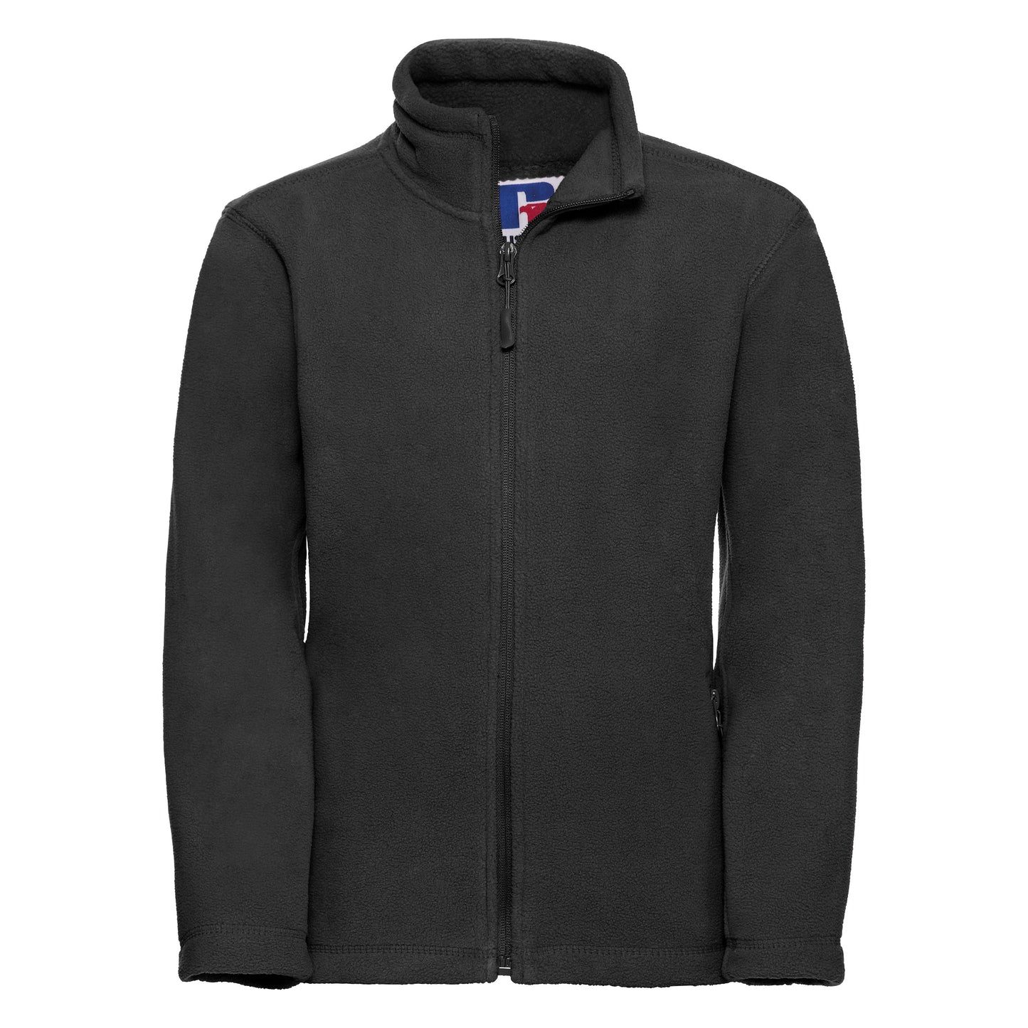 Russell Europe Kids Full-Zip Fleece Jacket with Side Pockets and Cadet Collar