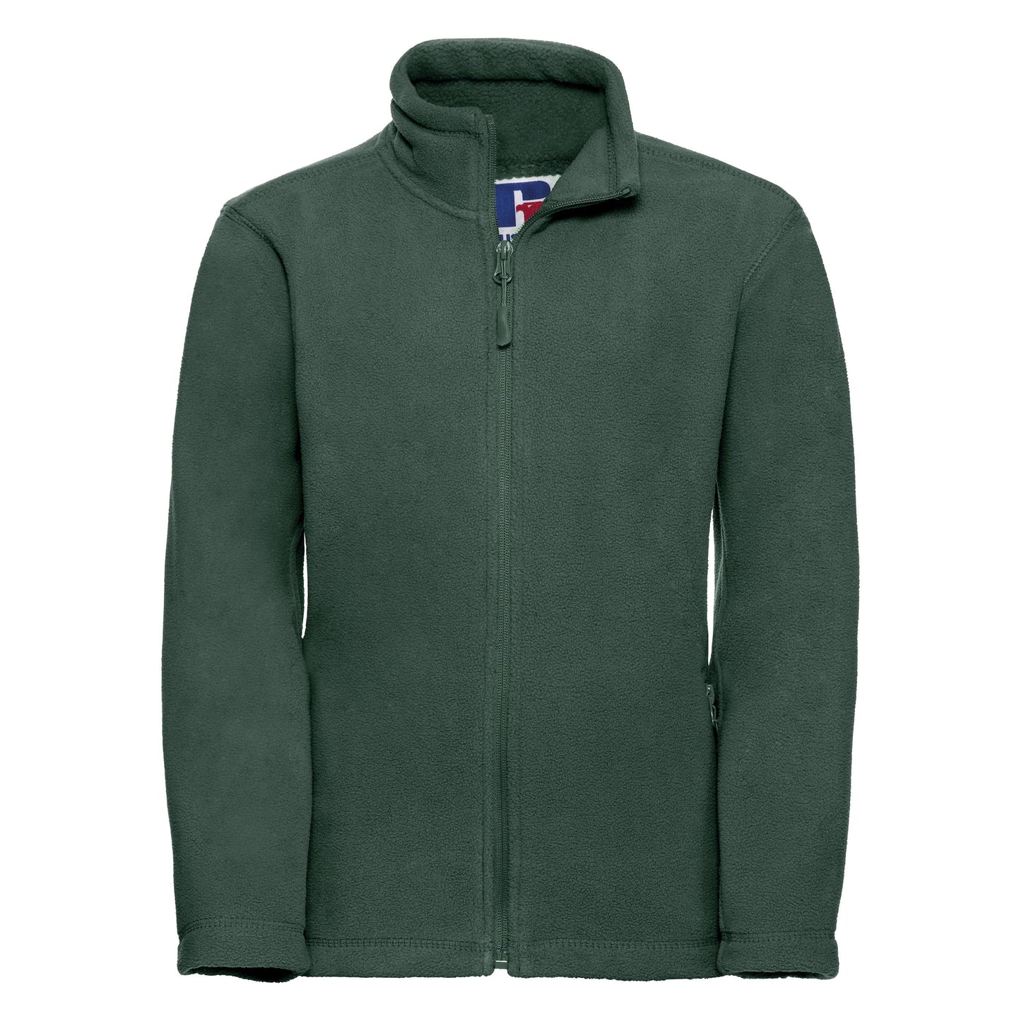 Russell Europe Kids Full-Zip Fleece Jacket with Side Pockets and Cadet Collar