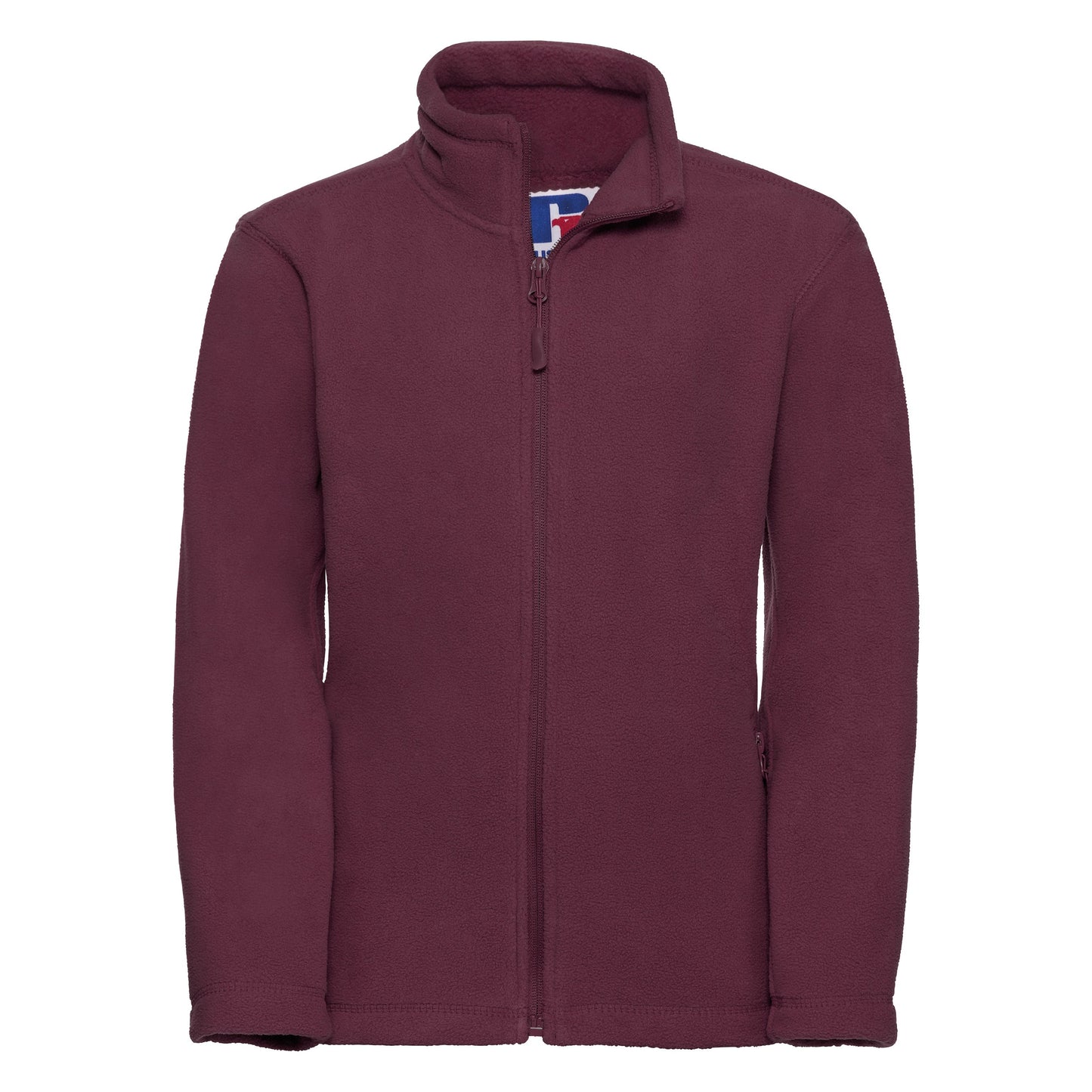 Russell Europe Kids Full-Zip Fleece Jacket with Side Pockets and Cadet Collar