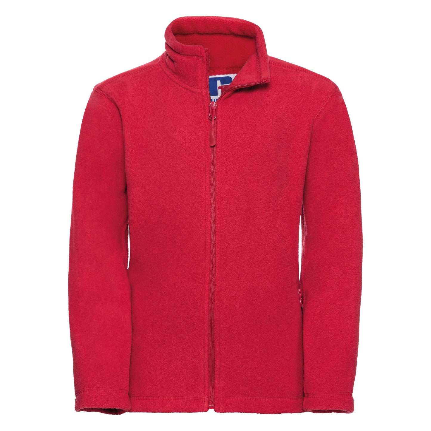 Russell Europe Kids Full-Zip Fleece Jacket with Side Pockets and Cadet Collar