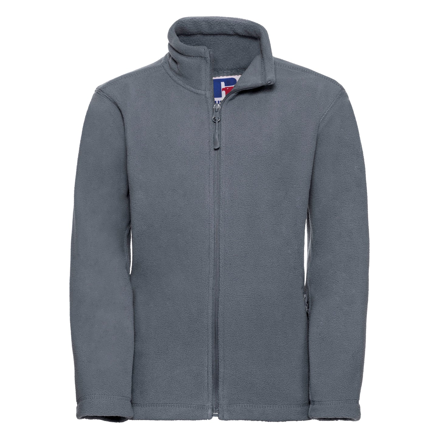 Russell Europe Kids Full-Zip Fleece Jacket with Side Pockets and Cadet Collar
