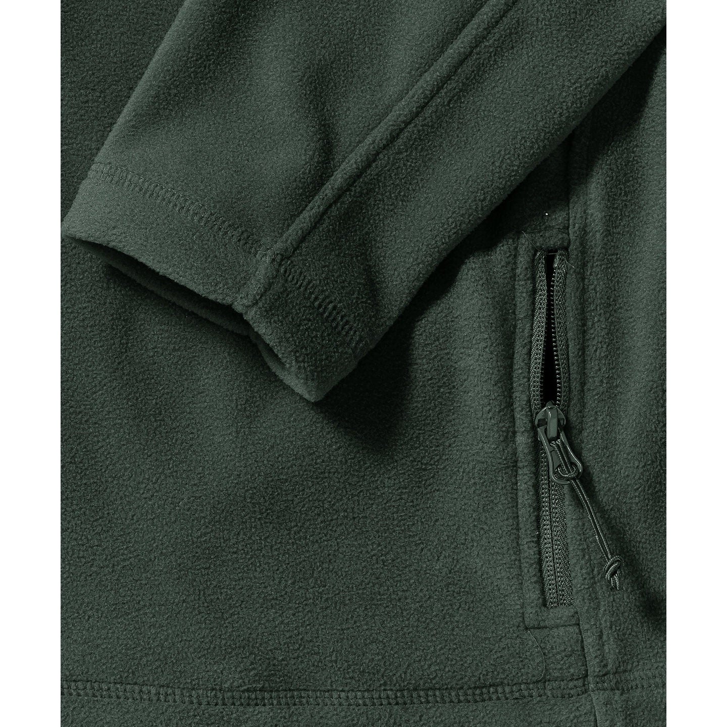 Russell Europe Kids Full-Zip Fleece Jacket with Side Pockets and Cadet Collar