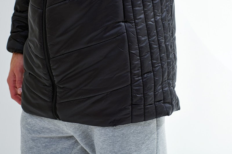 Men's TriDri Microlight Longline Jacket Lightweight Padded Hooded Coat