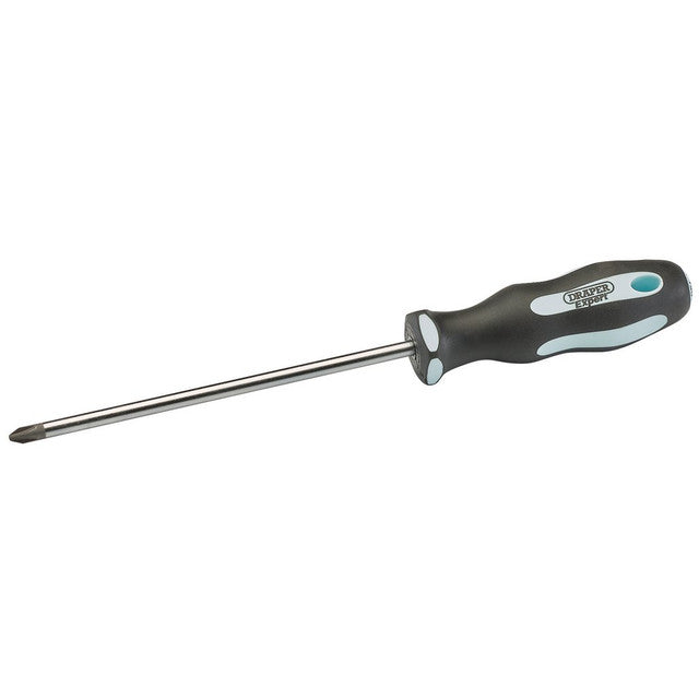Draper Tools Cross Slot No.2 Screwdriver 150mm Soft Grip Handle SVCM Blade